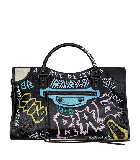 balenciaga graffiti bag fake|balenciaga city bag graffiti.